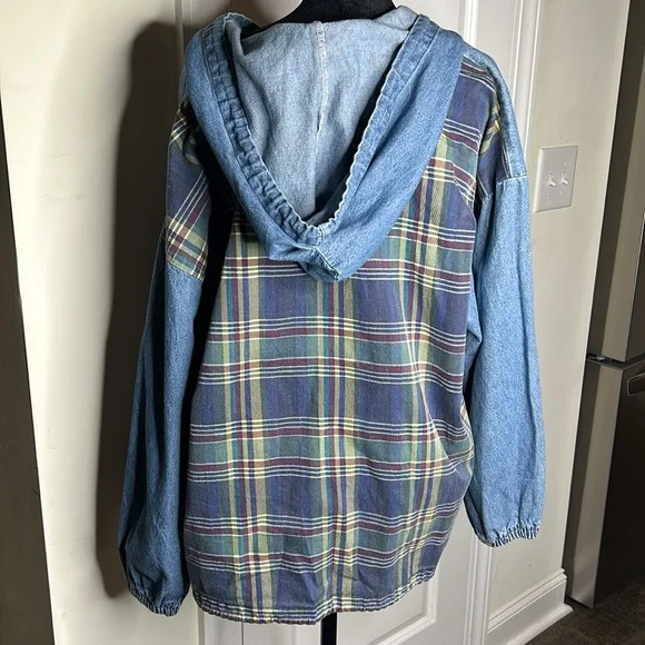 Jalate Vintage Jean and flannel top Size Small - Picture 2 of 3